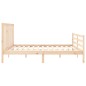 vidaXL Massivholzbett mit Kopfteil 200x200 cm vidaXL Massivholzbett mit Kopfteil 200x200 cm
