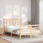 vidaXL Massivholzbett mit Kopfteil vidaXL Massivholzbett mit Kopfteil