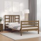 vidaXL Massivholzbett mit Kopfteil Honigbraun 100x200 cm vidaXL Massivholzbett mit Kopfteil Honigbraun 100x200 cm