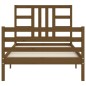 vidaXL Massivholzbett mit Kopfteil Honigbraun 100x200 cm vidaXL Massivholzbett mit Kopfteil Honigbraun 100x200 cm