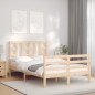 vidaXL Massivholzbett mit Kopfteil 120x200 cm vidaXL Massivholzbett mit Kopfteil 120x200 cm