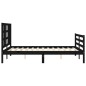 vidaXL Massivholzbett mit Kopfteil Schwarz 160x200 cm vidaXL Massivholzbett mit Kopfteil Schwarz 160x200 cm