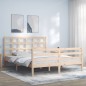 vidaXL Massivholzbett mit Kopfteil 160x200 cm vidaXL Massivholzbett mit Kopfteil 160x200 cm