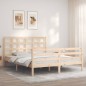 vidaXL Massivholzbett mit Kopfteil 160x200 cm vidaXL Massivholzbett mit Kopfteil 160x200 cm