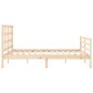 vidaXL Massivholzbett mit Kopfteil 160x200 cm vidaXL Massivholzbett mit Kopfteil 160x200 cm