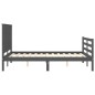 vidaXL Massivholzbett mit Kopfteil Grau 140x190 cm vidaXL Massivholzbett mit Kopfteil Grau 140x190 cm