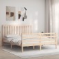 vidaXL Massivholzbett mit Kopfteil 160x200 cm vidaXL Massivholzbett mit Kopfteil 160x200 cm