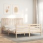 vidaXL Massivholzbett mit Kopfteil 160x200 cm vidaXL Massivholzbett mit Kopfteil 160x200 cm