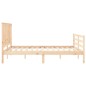 vidaXL Massivholzbett mit Kopfteil 160x200 cm vidaXL Massivholzbett mit Kopfteil 160x200 cm