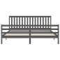 vidaXL Massivholzbett mit Kopfteil Grau 200x200 cm vidaXL Massivholzbett mit Kopfteil Grau 200x200 cm