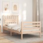 vidaXL Massivholzbett mit Kopfteil 90x200 cm vidaXL Massivholzbett mit Kopfteil 90x200 cm