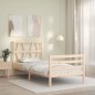 vidaXL Massivholzbett mit Kopfteil 100x200 cm vidaXL Massivholzbett mit Kopfteil 100x200 cm