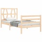 vidaXL Massivholzbett mit Kopfteil 100x200 cm vidaXL Massivholzbett mit Kopfteil 100x200 cm