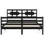 vidaXL Massivholzbett mit Kopfteil Schwarz 160x200 cm vidaXL Massivholzbett mit Kopfteil Schwarz 160x200 cm
