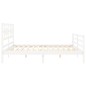 vidaXL Massivholzbett mit Kopfteil Weiß 200x200 cm vidaXL Massivholzbett mit Kopfteil Weiß 200x200 cm