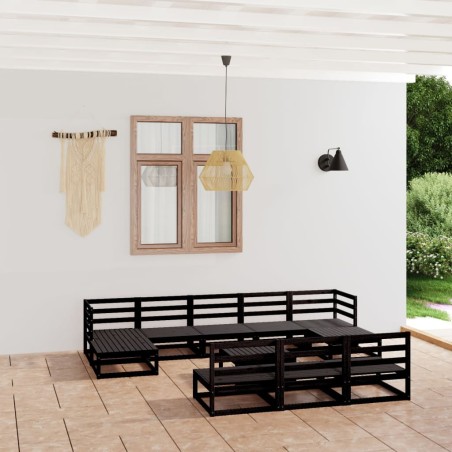 vidaXL 11-tlg. Garten-Lounge-Set Massivholz Kiefer