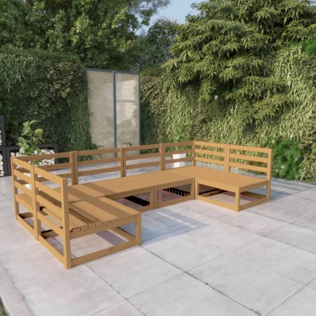 vidaXL 6-tlg. Garten-Lounge-Set Massivholz Kiefer