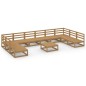 vidaXL 11-tlg. Garten-Lounge-Set Massivholz Kiefer vidaXL 11-tlg. Garten-Lounge-Set Massivholz Kiefer
