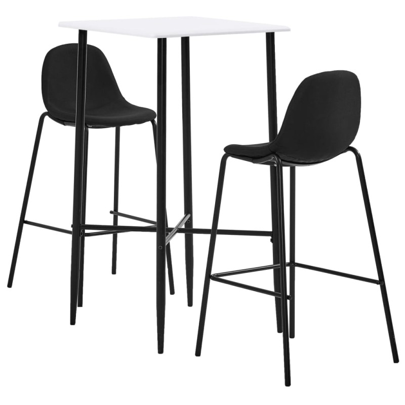 3-tlg. Bar-Set Stoff Schwarz 3-tlg. Bar-Set Stoff Schwarz