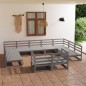 vidaXL 11-tlg. Garten-Lounge-Set Massivholz Kiefer vidaXL 11-tlg. Garten-Lounge-Set Massivholz Kiefer