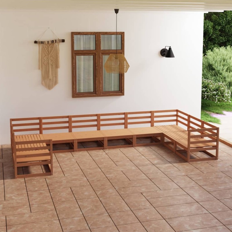 vidaXL 10-tlg. Garten-Lounge-Set Massivholz Kiefer vidaXL 10-tlg. Garten-Lounge-Set Massivholz Kiefer