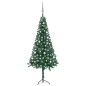 vidaXL Künstlicher Eck-Weihnachtsbaum LEDs & Kugeln Grün 180 cm PVC vidaXL Künstlicher Eck-Weihnachtsbaum LEDs & Kugeln Grün 180 cm PVC