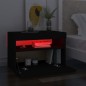 vidaXL Nachttisch mit LED-Leuchten Schwarz 60x35x40 cm Holzwerkstoff vidaXL Nachttisch mit LED-Leuchten Schwarz 60x35x40 cm Holzwerkstoff