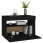 vidaXL Nachttisch mit LED-Leuchten Schwarz 60x35x40 cm Holzwerkstoff vidaXL Nachttisch mit LED-Leuchten Schwarz 60x35x40 cm Holzwerkstoff
