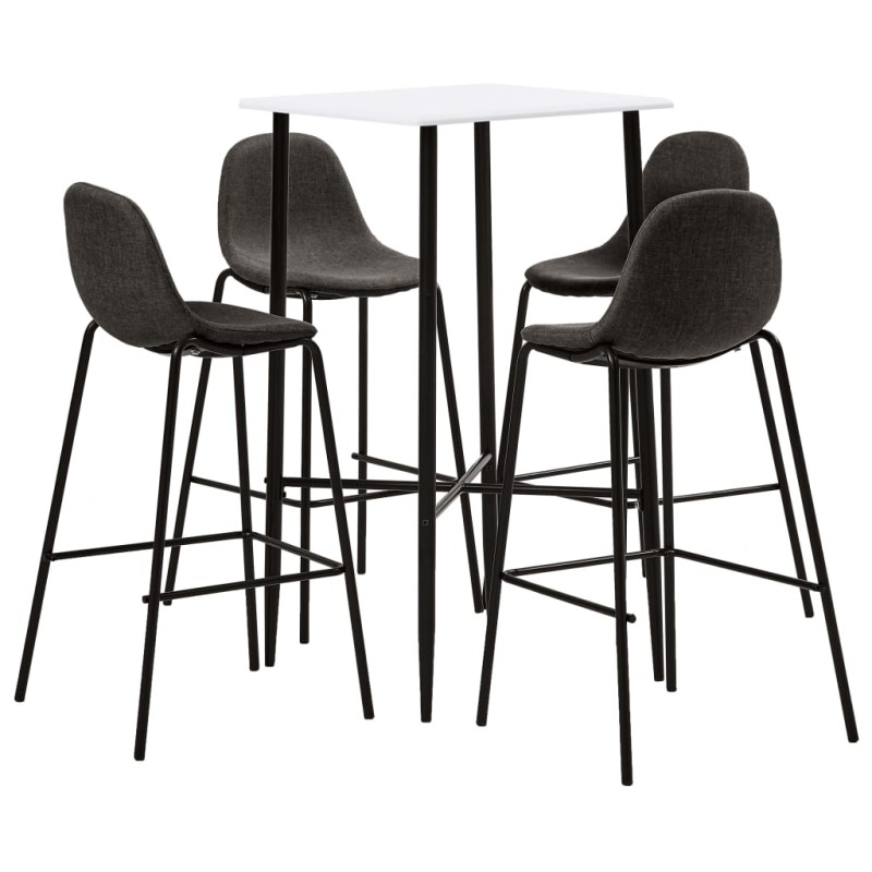 5-tlg. Bar-Set Stoff Dunkelgrau 5-tlg. Bar-Set Stoff Dunkelgrau