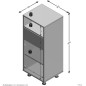 FMD Badezimmerschrank 36,7x32,9x90,4 cm Weiß FMD Badezimmerschrank 36,7x32,9x90,4 cm Weiß