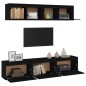 vidaXL TV-Schränke 5 Stk. Schwarz Massivholz Kiefer vidaXL TV-Schränke 5 Stk. Schwarz Massivholz Kiefer