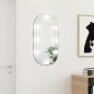vidaXL Spiegel mit LED-Leuchten 80x40 cm Glas Oval vidaXL Spiegel mit LED-Leuchten 80x40 cm Glas Oval