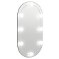 vidaXL Spiegel mit LED-Leuchten 80x40 cm Glas Oval vidaXL Spiegel mit LED-Leuchten 80x40 cm Glas Oval