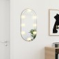 vidaXL Spiegel mit LED-Leuchten 80x40 cm Glas Oval vidaXL Spiegel mit LED-Leuchten 80x40 cm Glas Oval