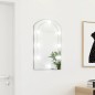 vidaXL Spiegel mit LED-Leuchten 70x40 cm Glas Bogenförmig vidaXL Spiegel mit LED-Leuchten 70x40 cm Glas Bogenförmig