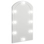 vidaXL Spiegel mit LED-Leuchten 70x40 cm Glas Bogenförmig vidaXL Spiegel mit LED-Leuchten 70x40 cm Glas Bogenförmig