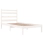 vidaXL Massivholzbett Weiß Kiefer 75x190 cm vidaXL Massivholzbett Weiß Kiefer 75x190 cm