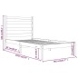 vidaXL Massivholzbett Weiß Kiefer 75x190 cm vidaXL Massivholzbett Weiß Kiefer 75x190 cm