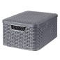 Curver Aufbewahrungsbox mit Deckel Style M 18L Metallic Silbern Curver Aufbewahrungsbox mit Deckel Style M 18L Metallic Silbern