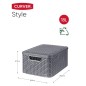 Curver Aufbewahrungsbox mit Deckel Style M 18L Metallic Silbern Curver Aufbewahrungsbox mit Deckel Style M 18L Metallic Silbern