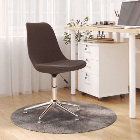vidaXL Bürostuhl Drehbar Braun Stoff
