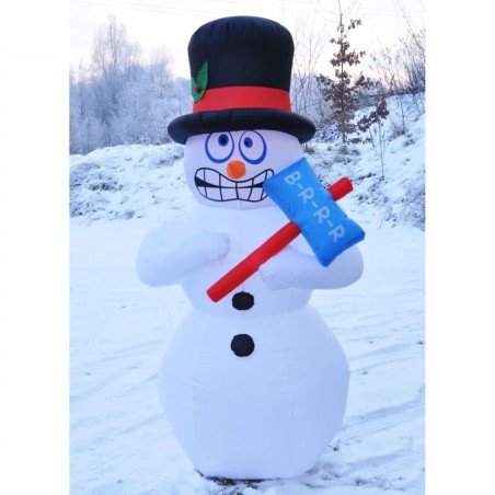 HI Weihnachtsdeko Schneemann 4 LEDs 180 cm 