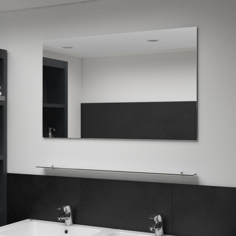 vidaXL Wandspiegel mit Regal 100×60 cm Hartglas vidaXL Wandspiegel mit Regal 100×60 cm Hartglas