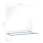 vidaXL Wandspiegel mit Regal 40x40 cm Hartglas vidaXL Wandspiegel mit Regal 40x40 cm Hartglas