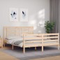 vidaXL Massivholzbett mit Kopfteil 160x200 cm vidaXL Massivholzbett mit Kopfteil 160x200 cm