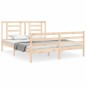 vidaXL Massivholzbett mit Kopfteil 160x200 cm vidaXL Massivholzbett mit Kopfteil 160x200 cm