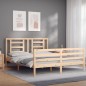 vidaXL Massivholzbett mit Kopfteil 160x200 cm vidaXL Massivholzbett mit Kopfteil 160x200 cm