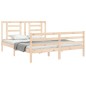 vidaXL Massivholzbett mit Kopfteil 160x200 cm vidaXL Massivholzbett mit Kopfteil 160x200 cm