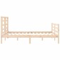 vidaXL Massivholzbett mit Kopfteil 160x200 cm vidaXL Massivholzbett mit Kopfteil 160x200 cm