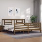 vidaXL Massivholzbett mit Kopfteil Honigbraun 200x200 cm vidaXL Massivholzbett mit Kopfteil Honigbraun 200x200 cm